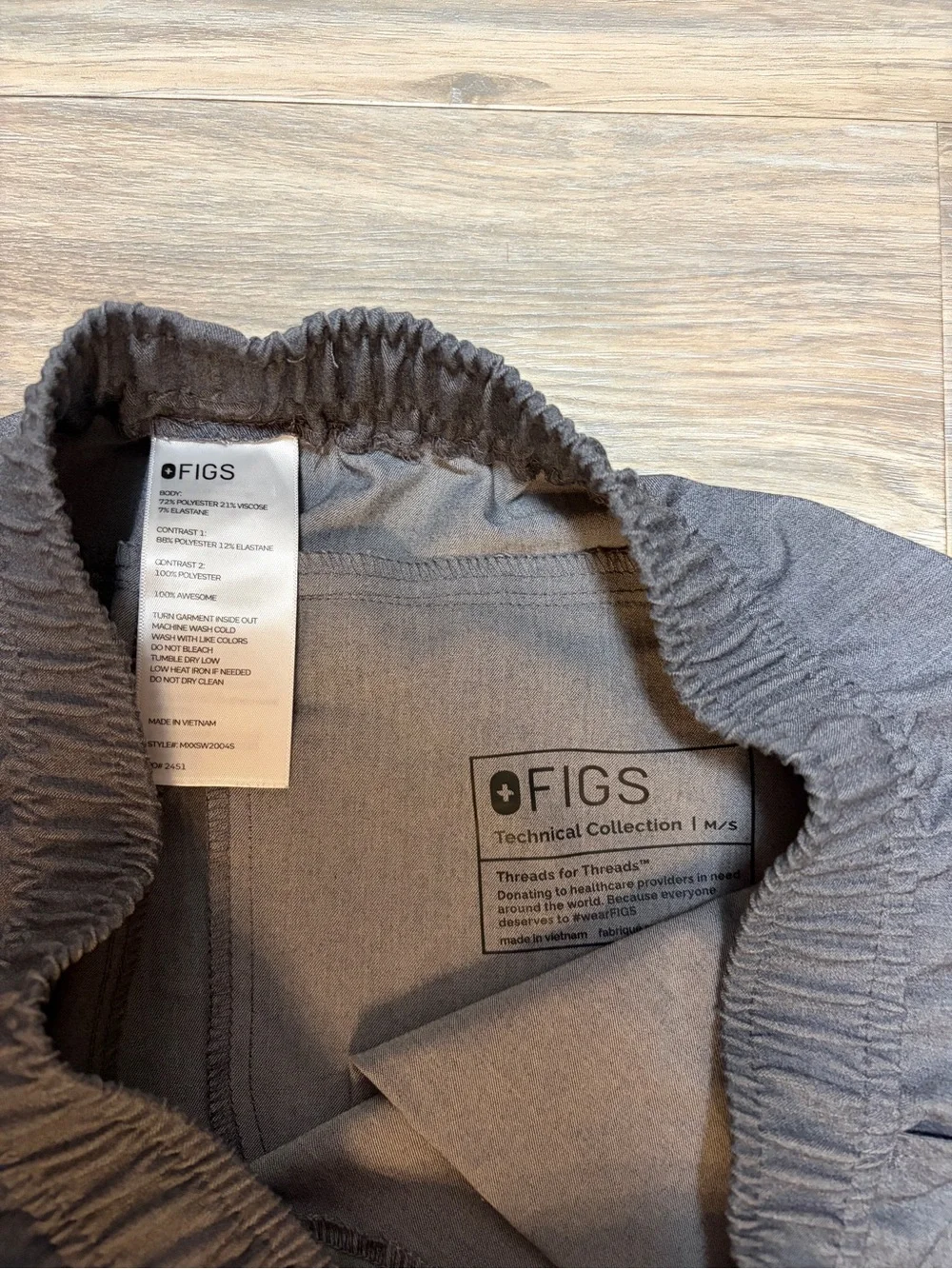 FIGS Men’s FIONx Tansen Jogger Scrub Pants Graphite S/M